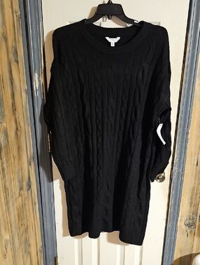 time and tru women's cable knit sweater dress Time and Tru Women's Cable Knit Sweater Dress, Sizes XS-XXL